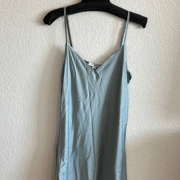 AllSaints Tierney Slip Dress in Flint Blue midi dress size large - Picture 3 of 10